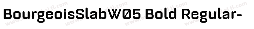 BourgeoisSlabW05 Bold Regular字体转换